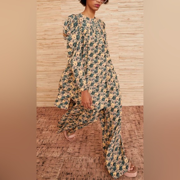 Ulla Johnson Elaine Floral Silk Mini Dress Size 0 XS Puff Sleeve Runway Wedding - Picture 14 of 14